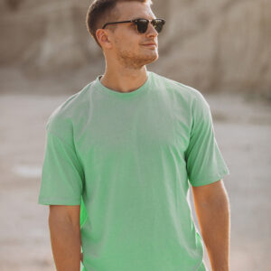 cream tshirt green